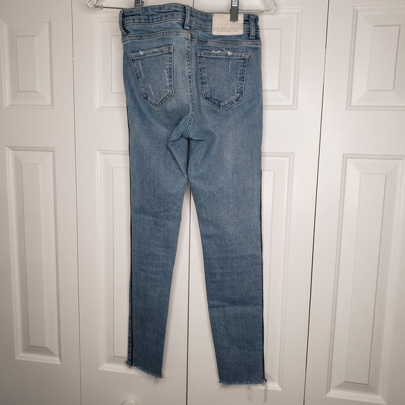 Zara Basic Denim Dept Z1975 Skinny Distressed Raw Hem Jeans Size‎ 2 - Picture 8 of 14